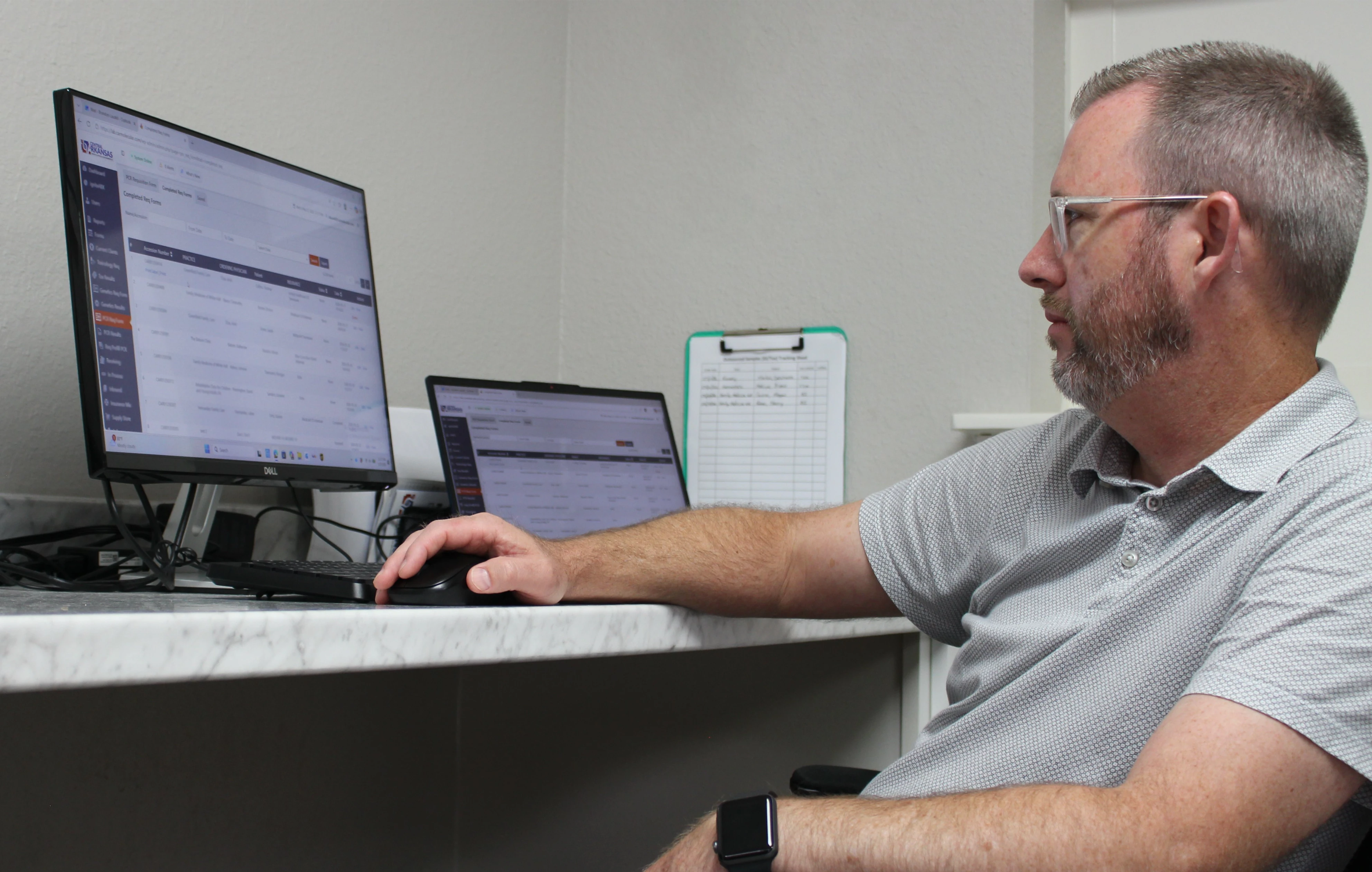 Provider reviewing the CAR-GM portal